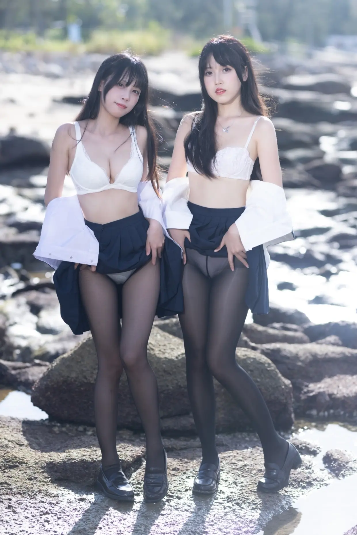 三無人型 &不呆猫 水手服百合黑丝 [50P1V 1GB]-秘境岛